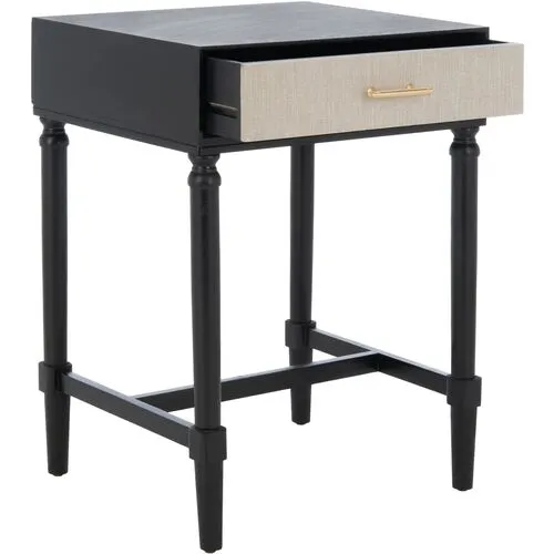 Lincoln 1-Drawer Accent Table - Black - 26H x 19W x 15.8D in