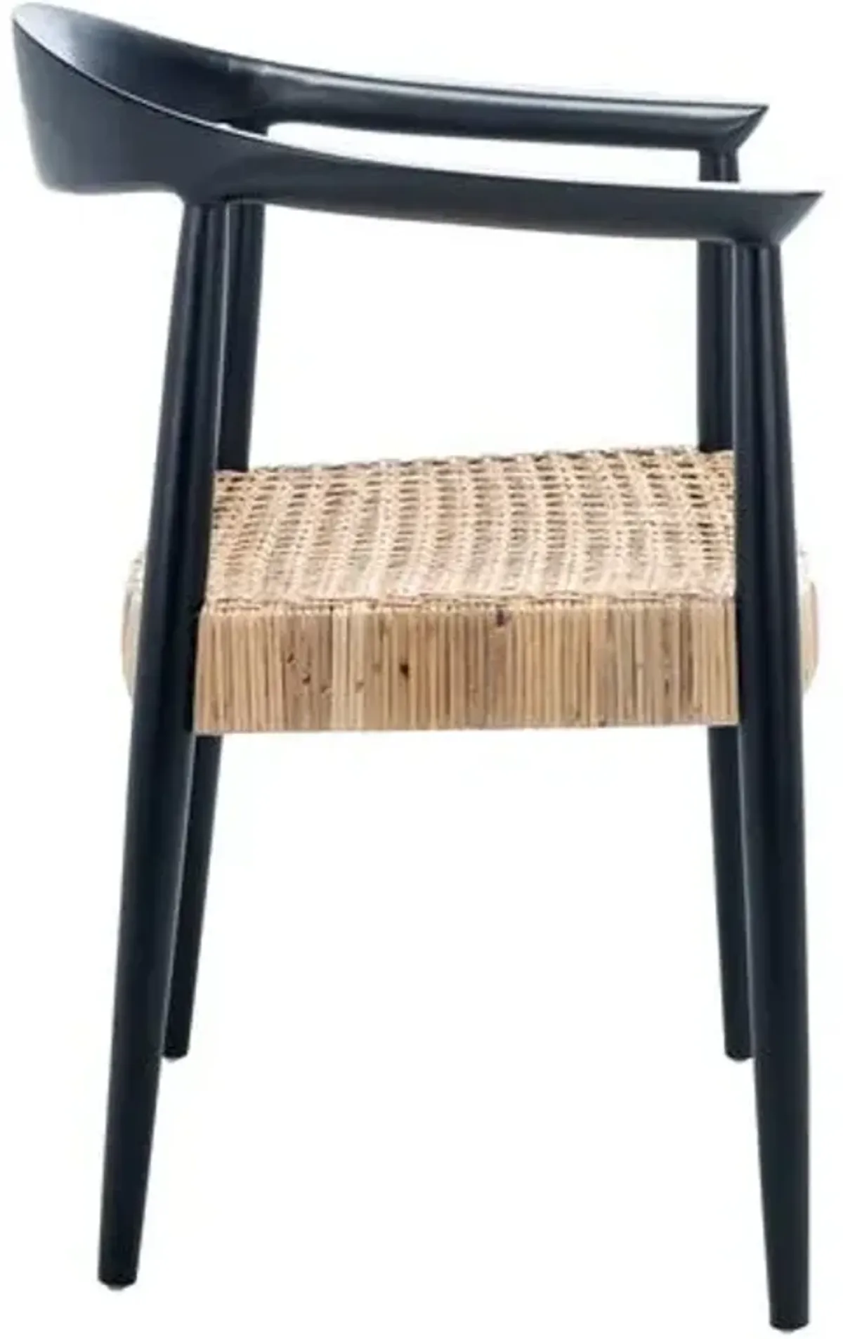 Francesca Rattan Armchair - Black/Natural - Beige