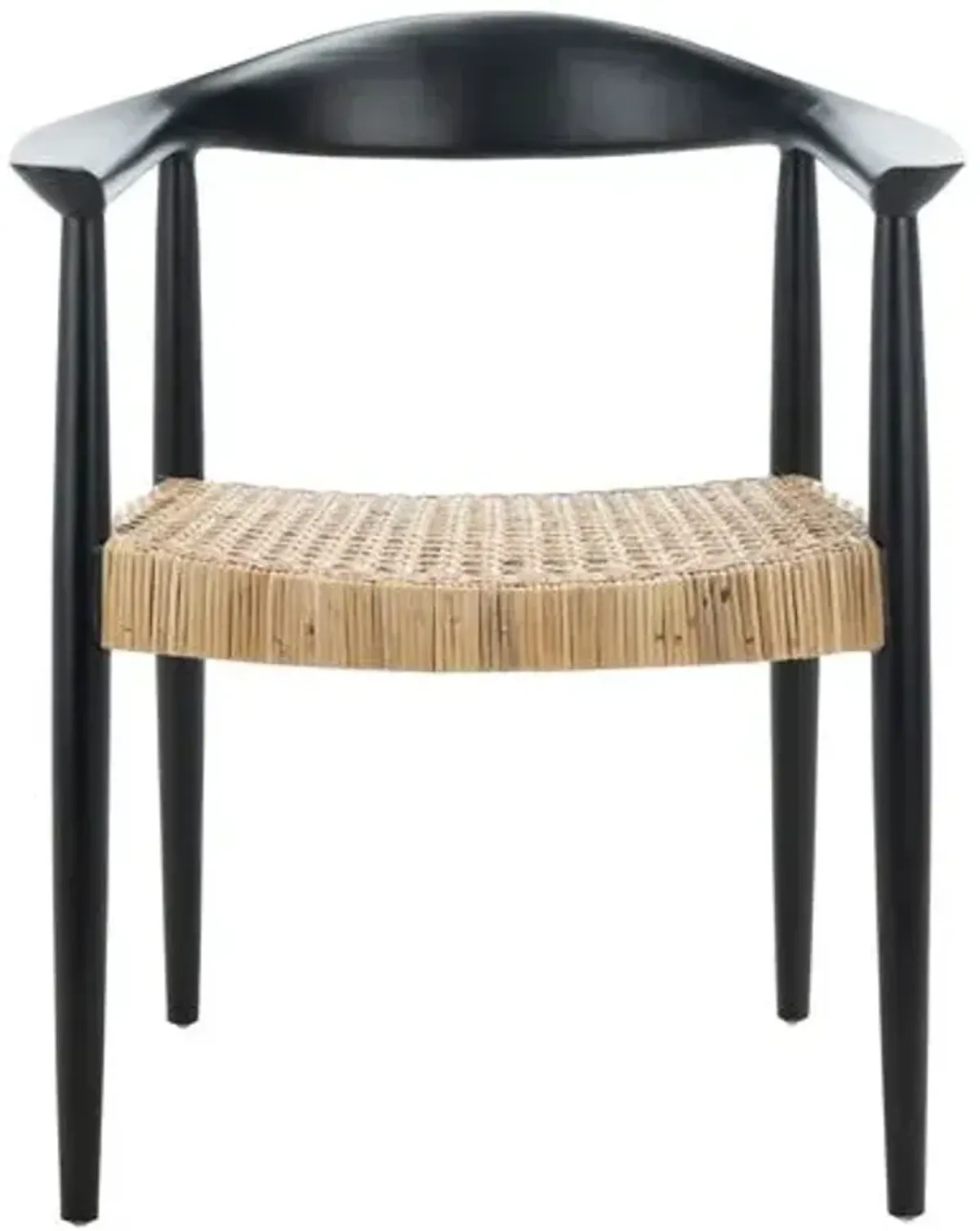 Francesca Rattan Armchair - Black/Natural - Beige