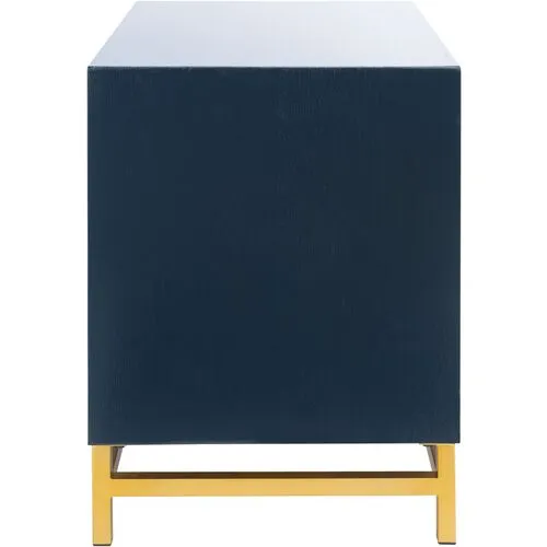 Oscar 2-Drawer Nightstand - Teal/Brass