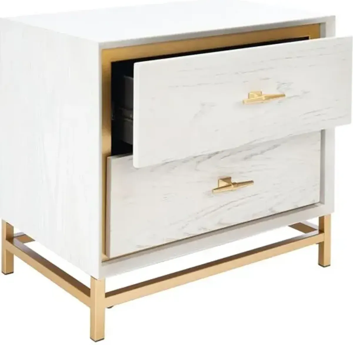 Oscar 2-Drawer Nightstand - White