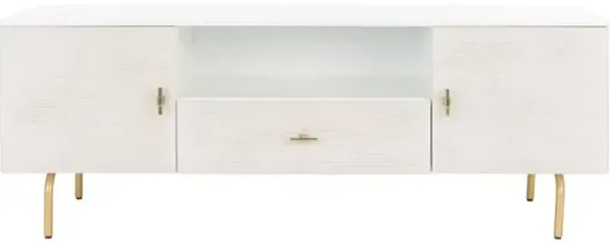 June Media Stand - White