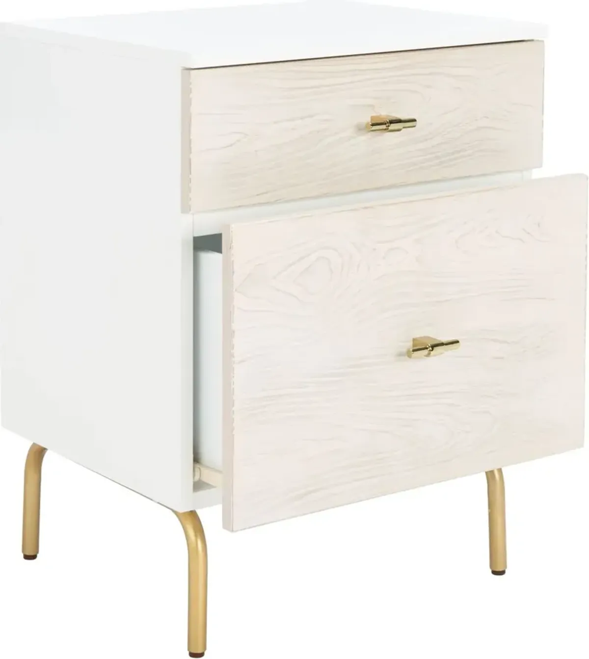 June 2-Drawer Nightstand, White