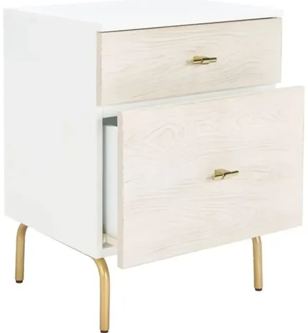 June 2-Drawer Nightstand - White