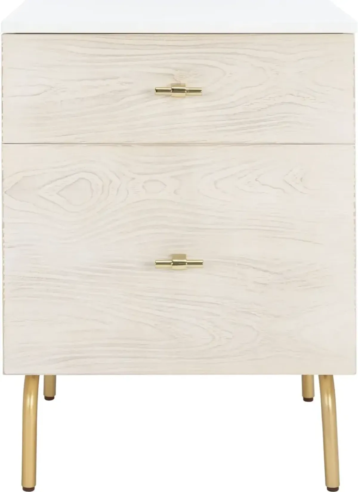 June 2-Drawer Nightstand, White