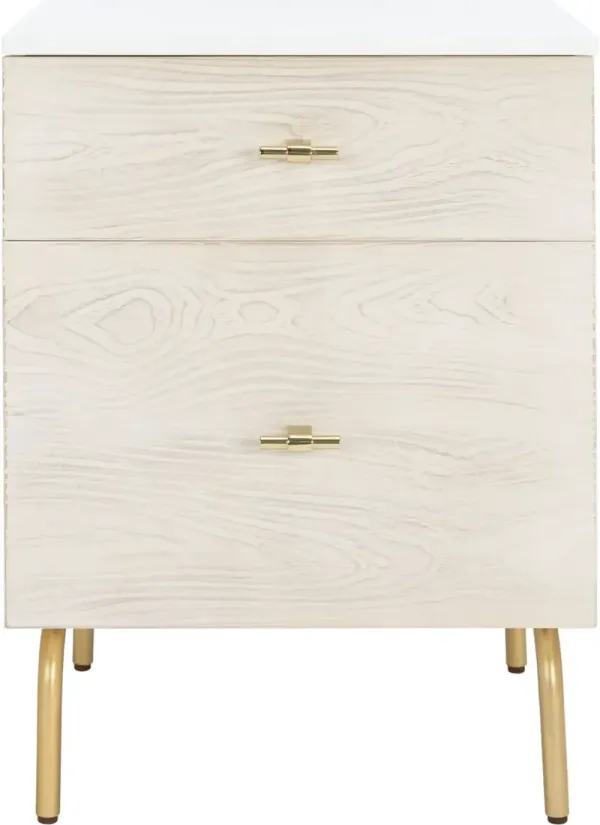 June 2-Drawer Nightstand, White