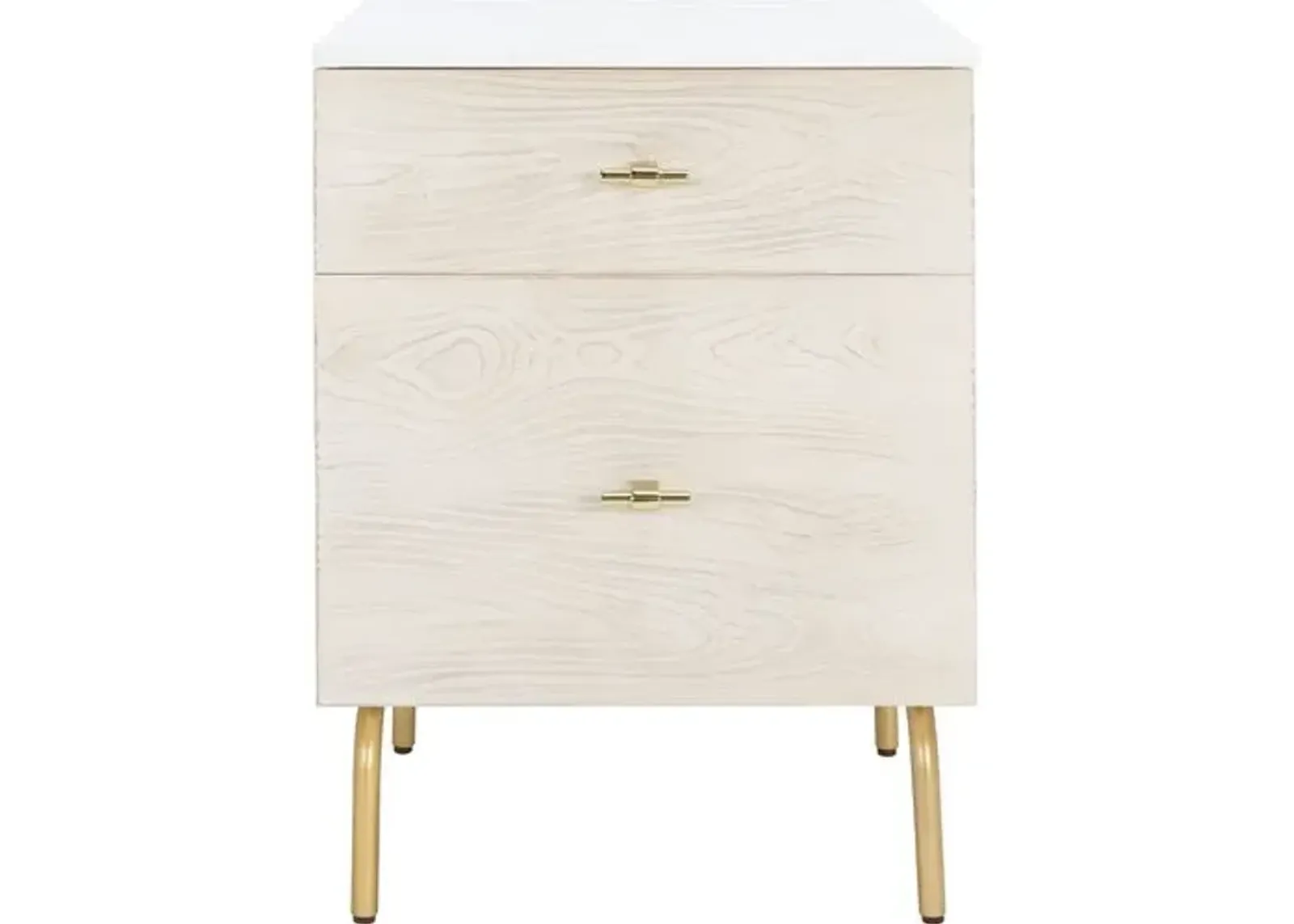 June 2-Drawer Nightstand - White