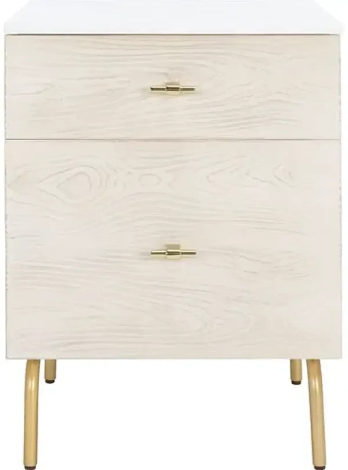 June 2-Drawer Nightstand - White