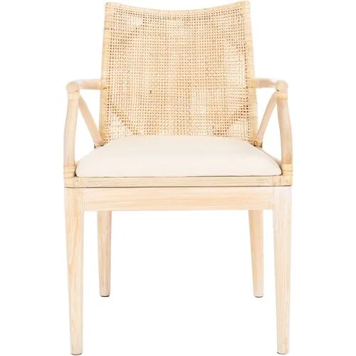 Maria Rattan Armchair - Natural Whitewash