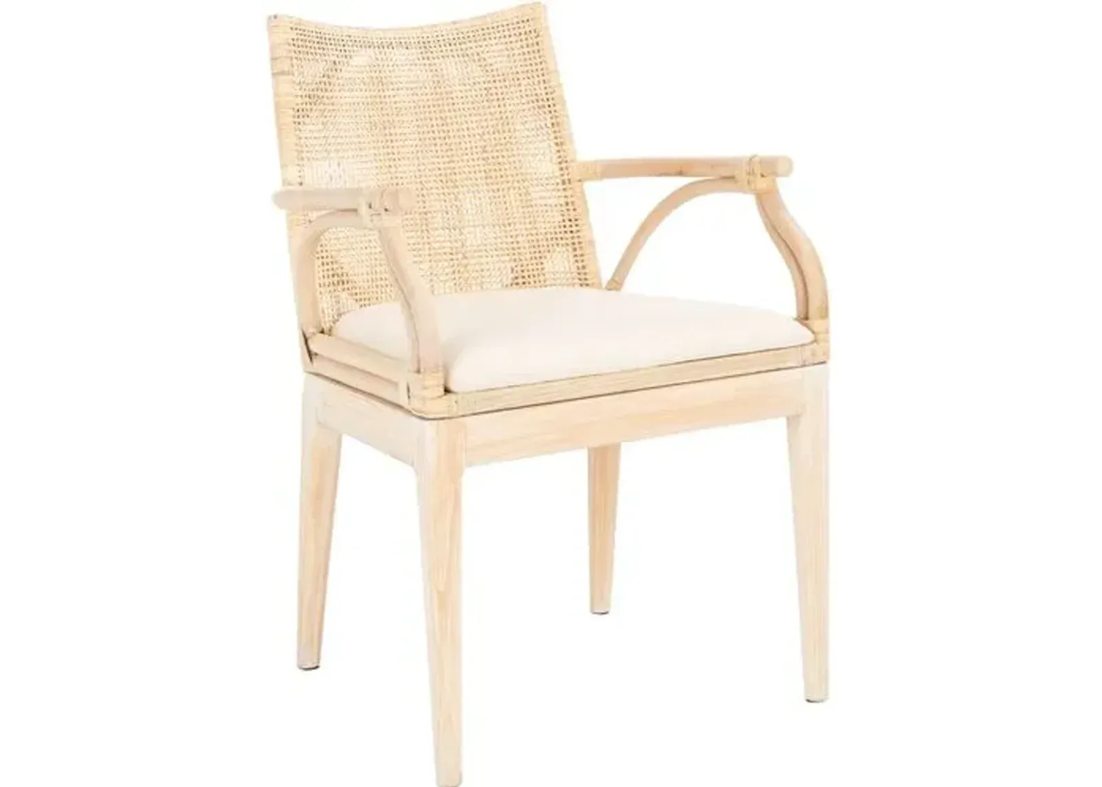 Maria Rattan Armchair - Natural Whitewash