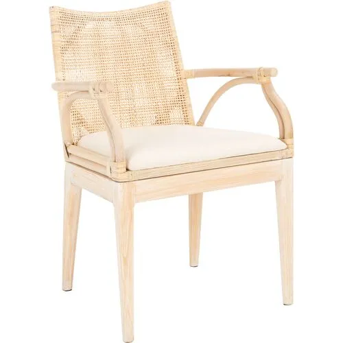 Maria Rattan Armchair - Natural Whitewash