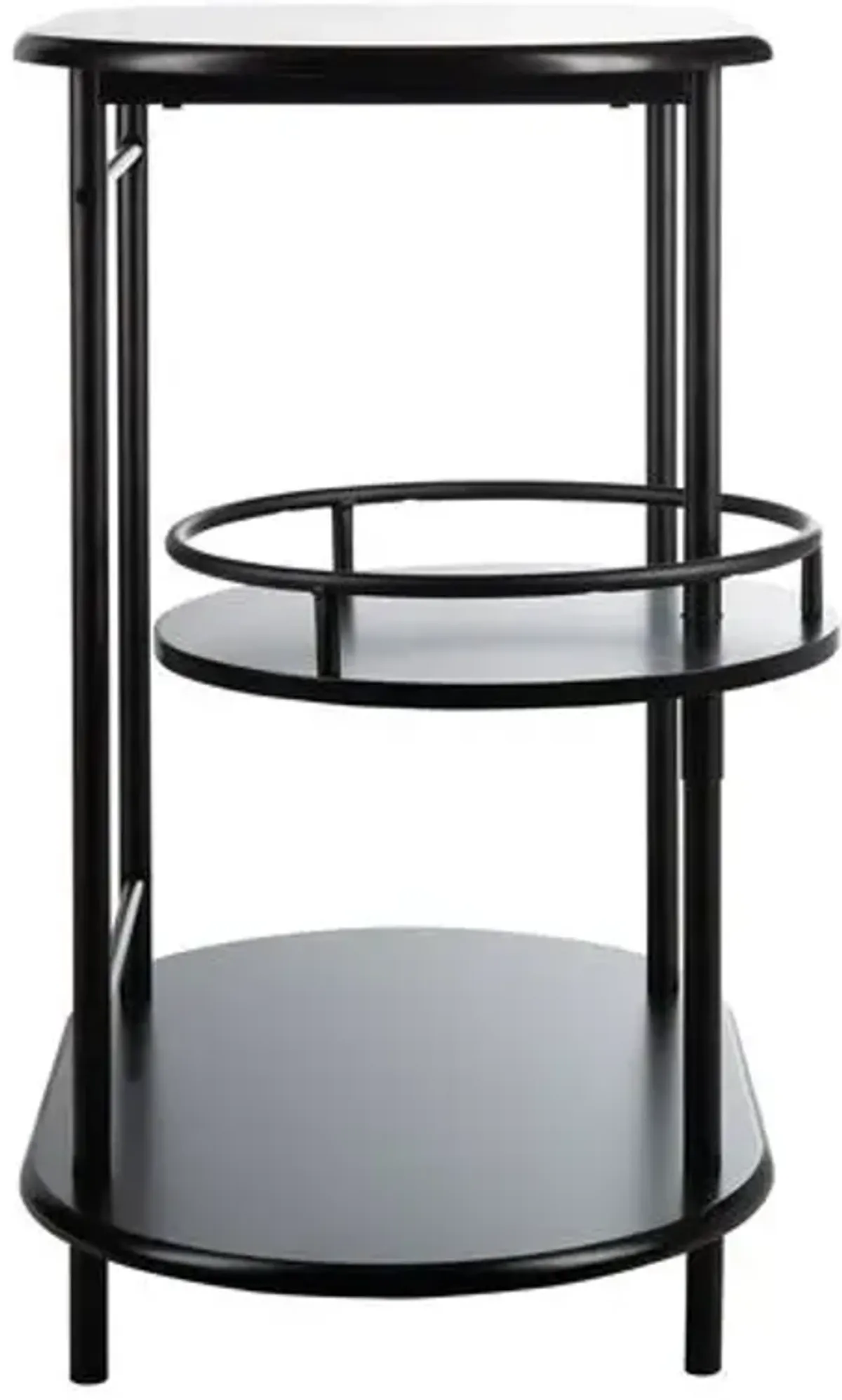 Margery 3-Tier Swivel Bar Table - Matte Black