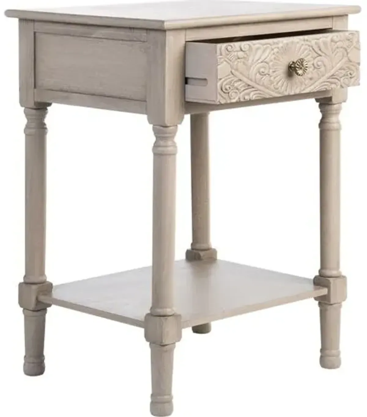 Tyson 1-Drawer Accent Table - Greige - Gray - 26Hx19Wx15.7D