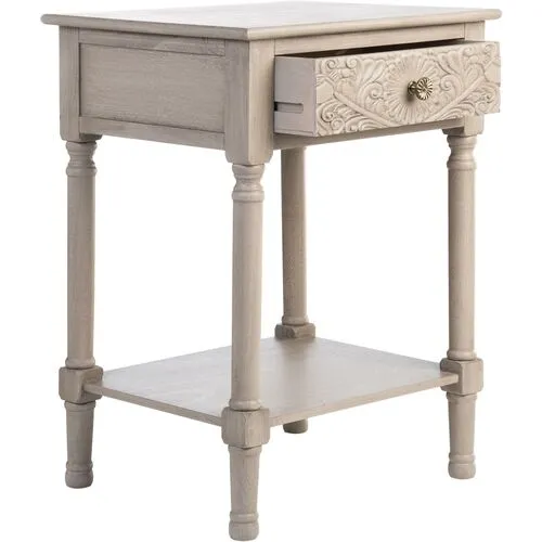 Tyson 1-Drawer Accent Table - Greige - Gray - 26Hx19Wx15.7D