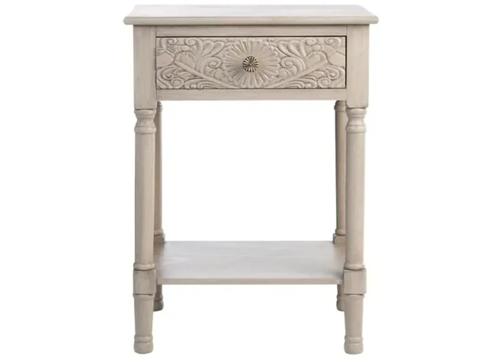 Tyson 1-Drawer Accent Table - Greige - Gray - 26Hx19Wx15.7D