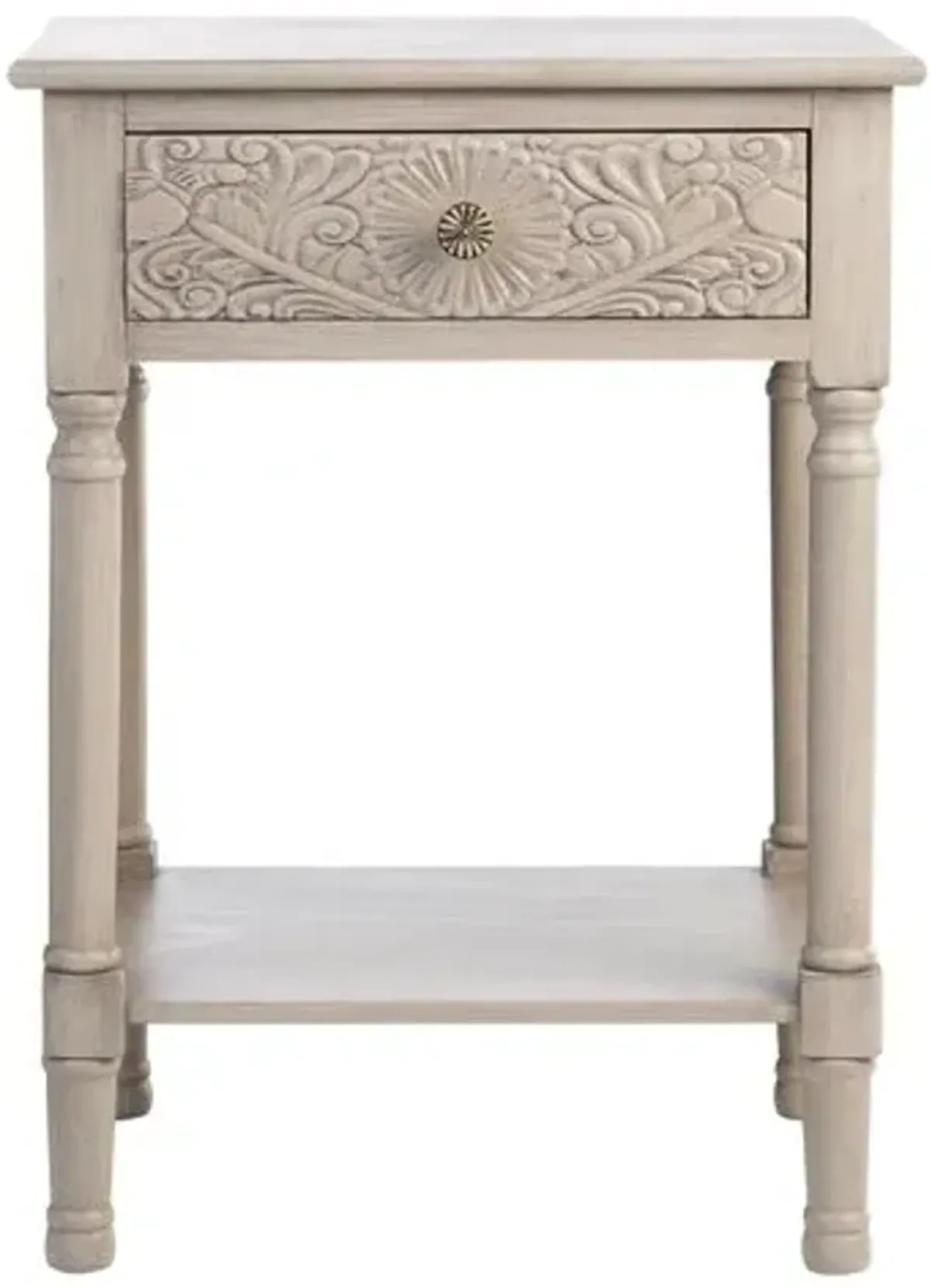 Tyson 1-Drawer Accent Table - Greige - Gray - 26Hx19Wx15.7D