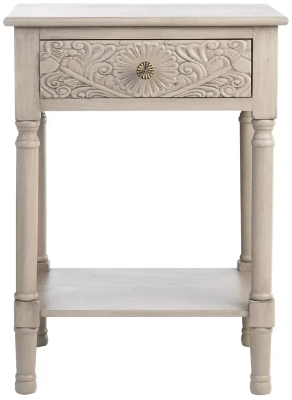 Tyson 1-Drawer Accent Table, Greige