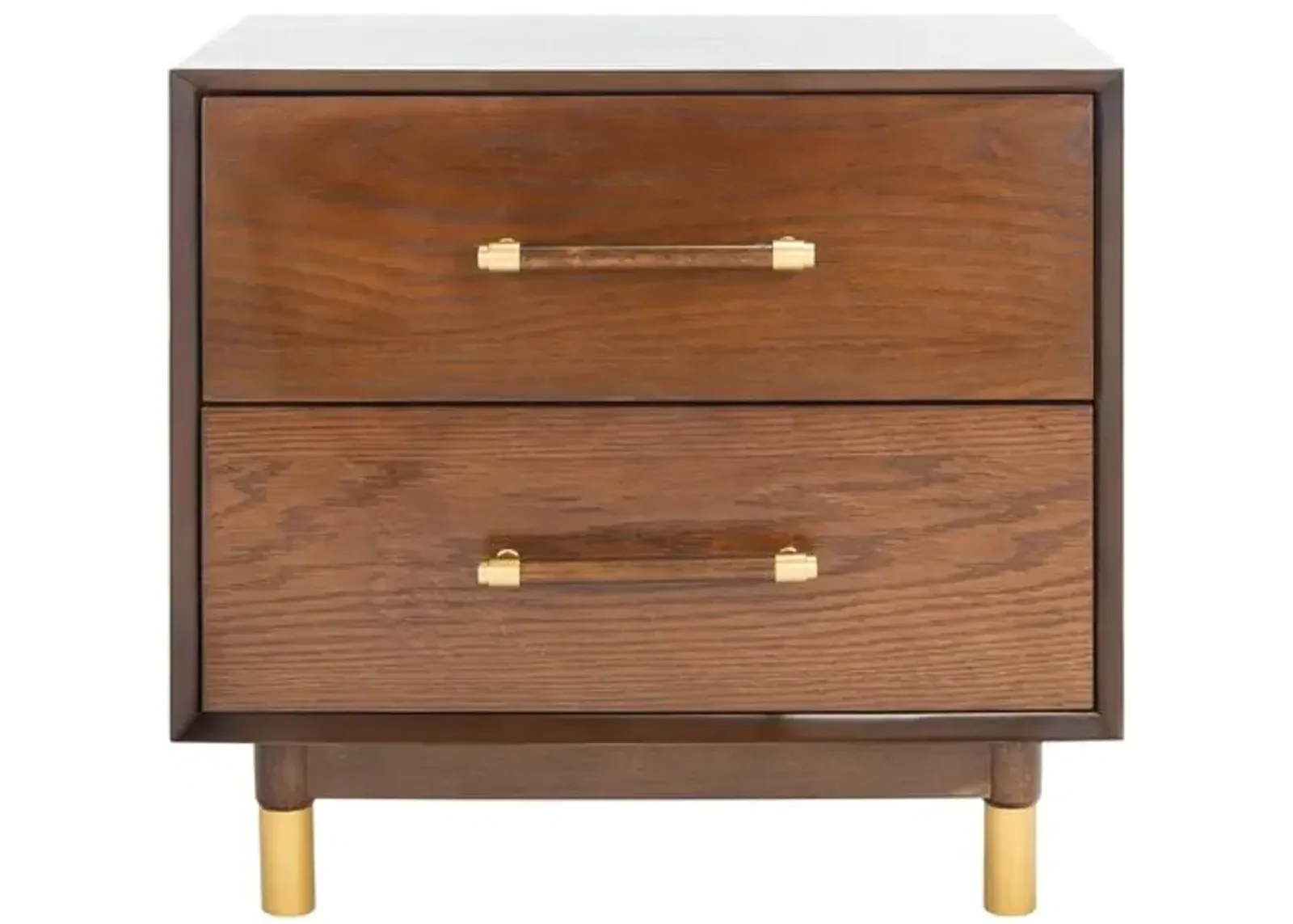 Poppy 2-Drawer Nightstand - Walnut