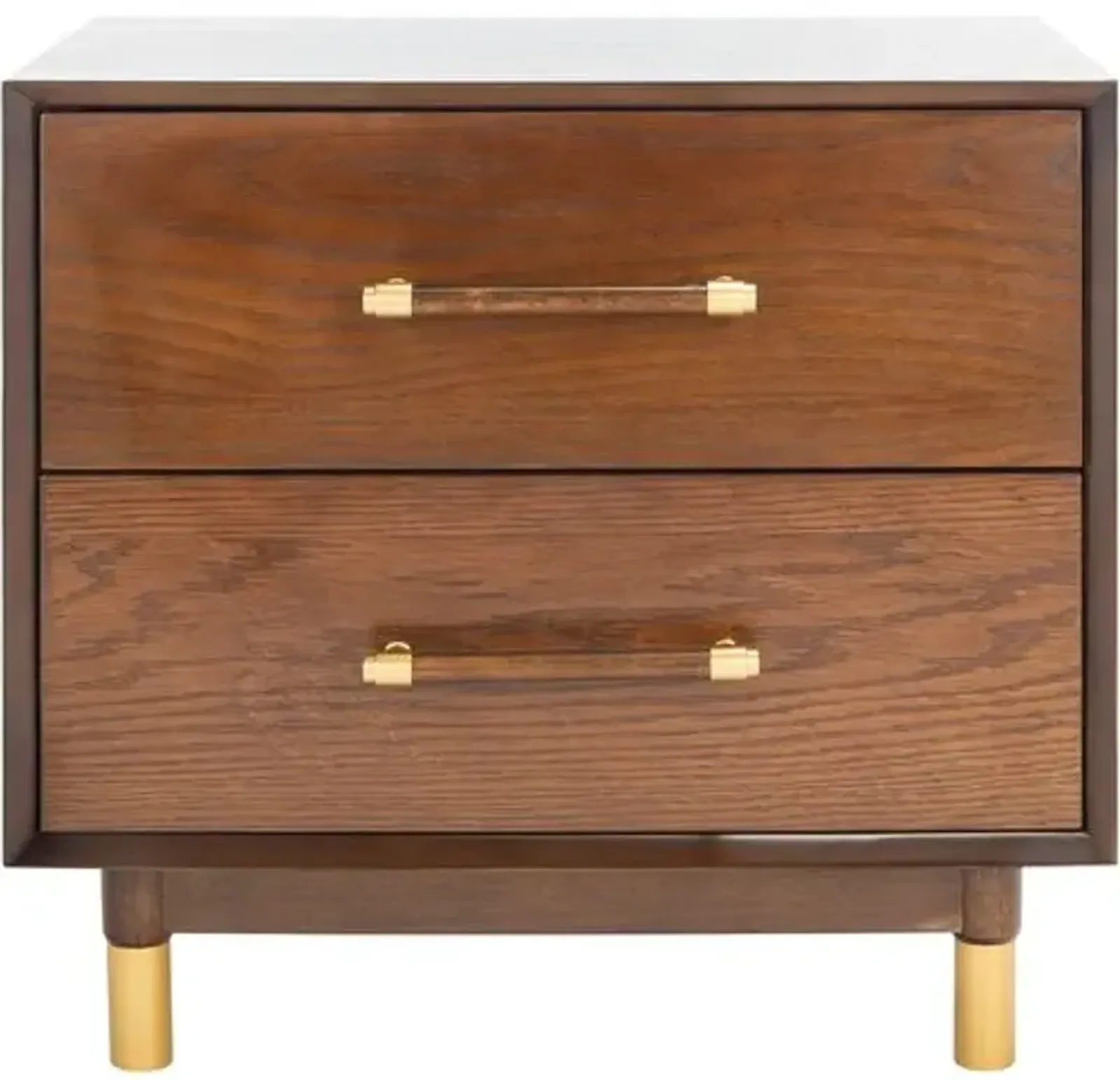 Poppy 2-Drawer Nightstand - Walnut