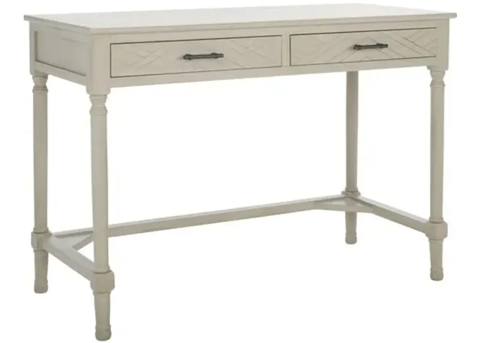 Emma 2-Drawer Desk - Taupe - Beige