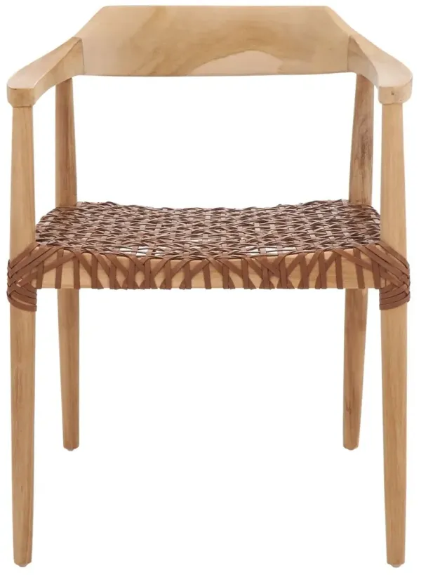 Francesca Leather Accent Chair, Cognac