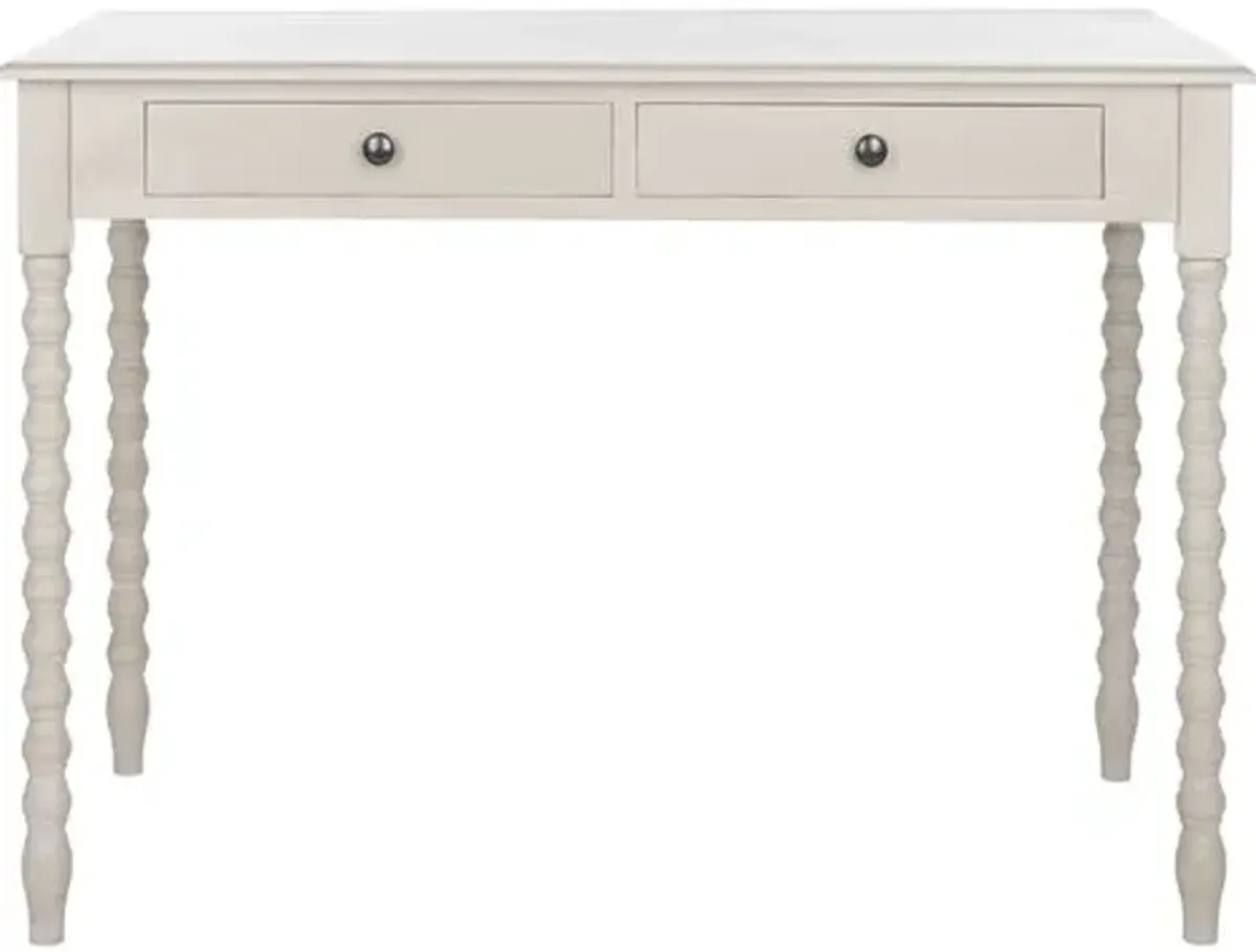 Evelina 2-Drawer Desk - Taupe - Beige