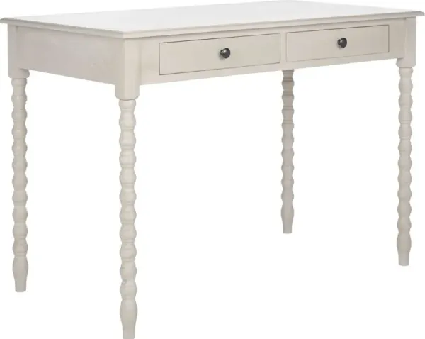 Evelina 2-Drawer Desk, Taupe