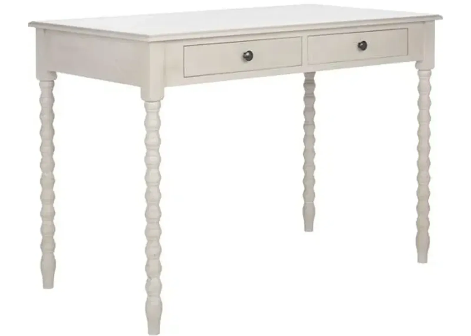 Evelina 2-Drawer Desk - Taupe - Beige