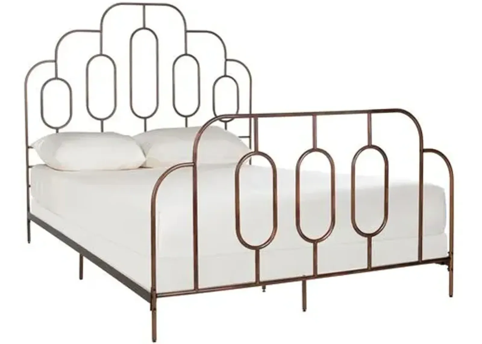 Sammie Retro Bed - Antique Bronze - Brown