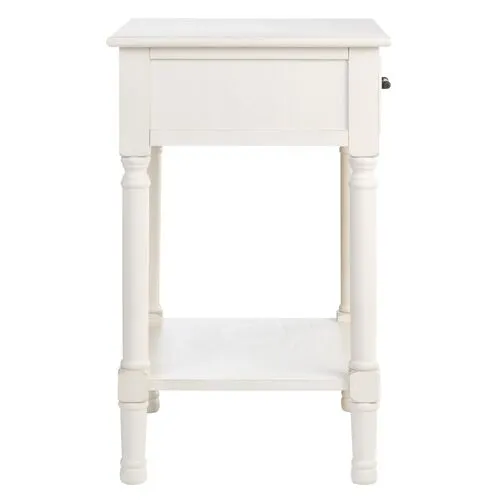 Genie 1-Drawer Accent Table - Distressed White - 26H x 19W x 15.75D in