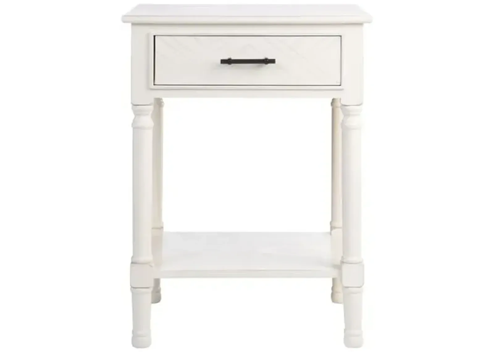 Genie 1-Drawer Accent Table - Distressed White - 26H x 19W x 15.75D in