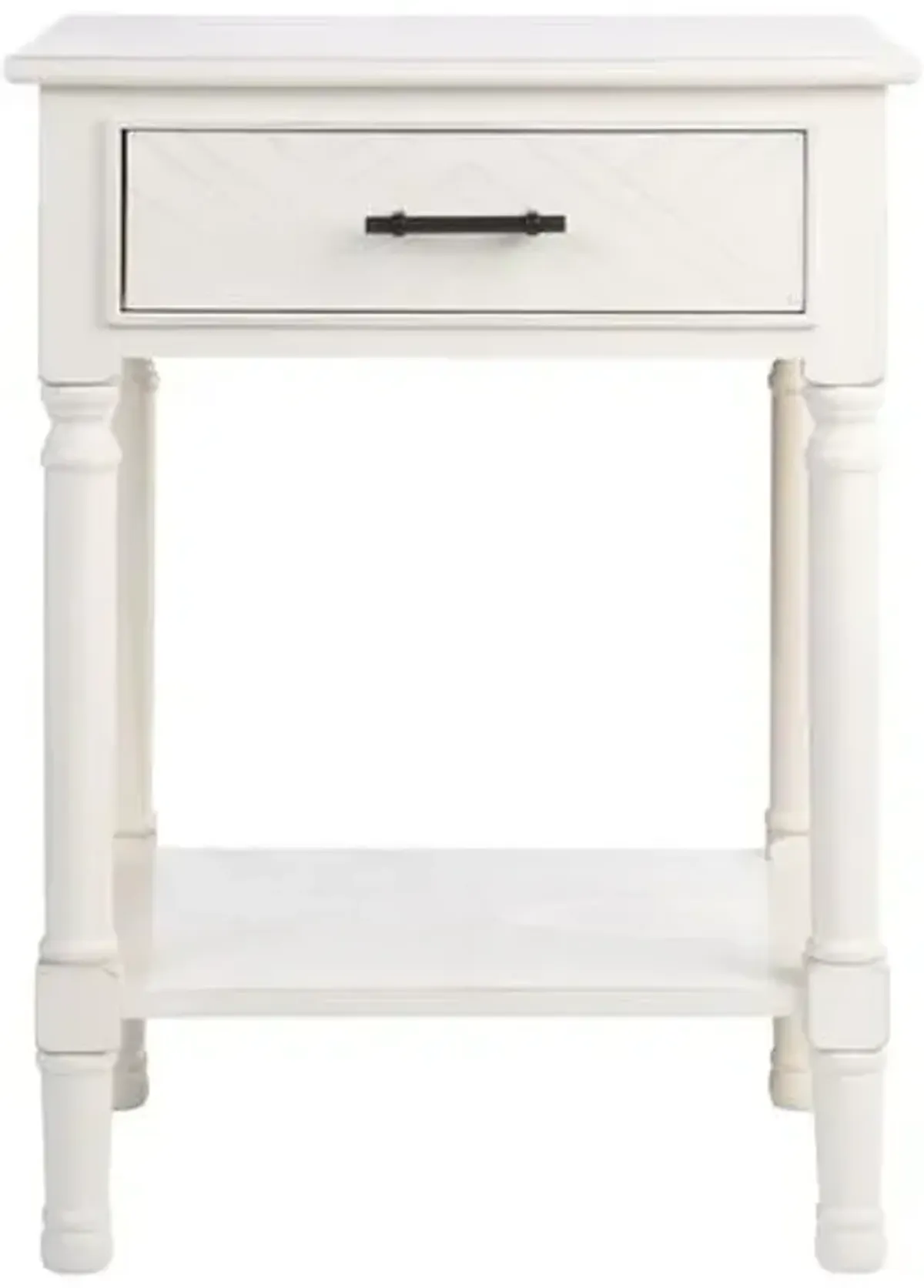 Genie 1-Drawer Accent Table - Distressed White - 26H x 19W x 15.75D in