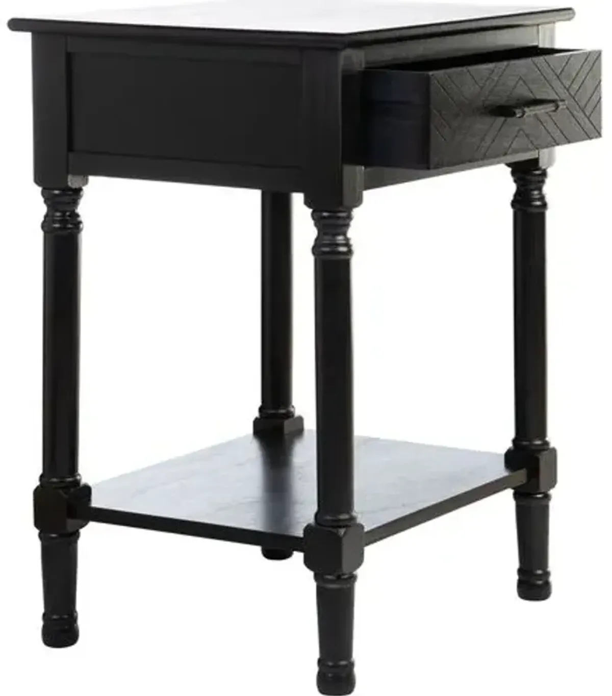 Genie 1-Drawer Accent Table - Black - 26H x 19W x 15.75D in