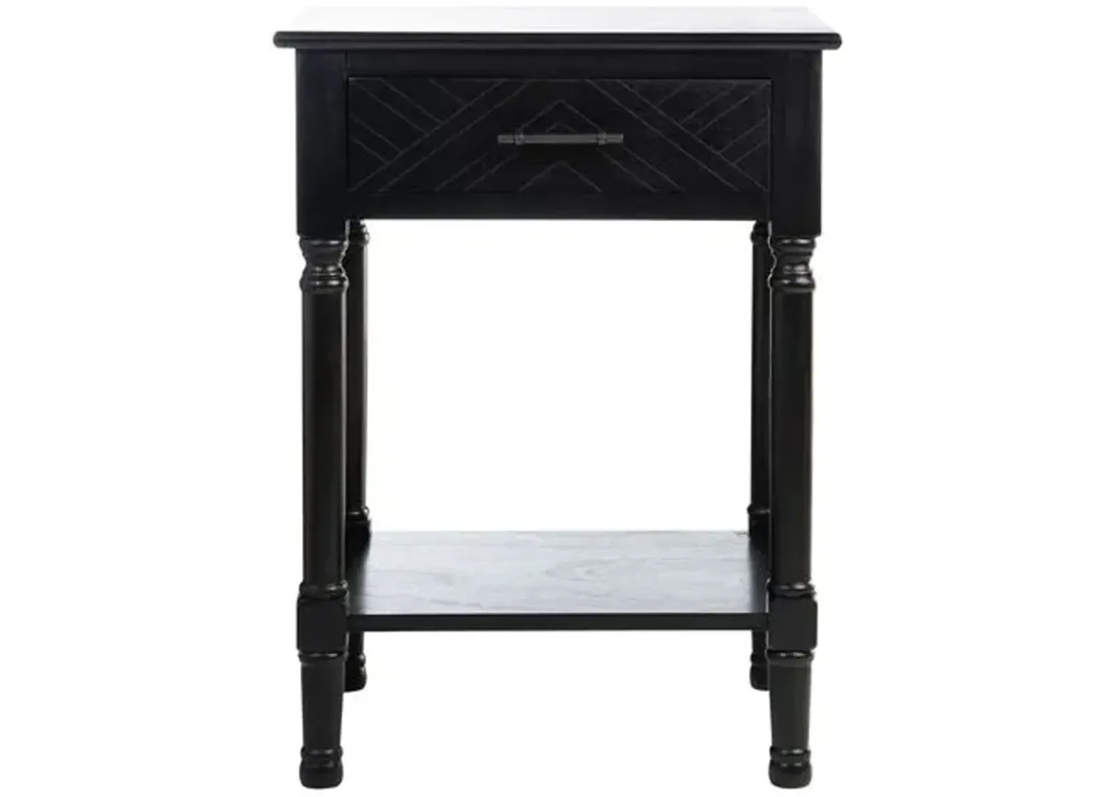 Genie 1-Drawer Accent Table - Black - 26H x 19W x 15.75D in