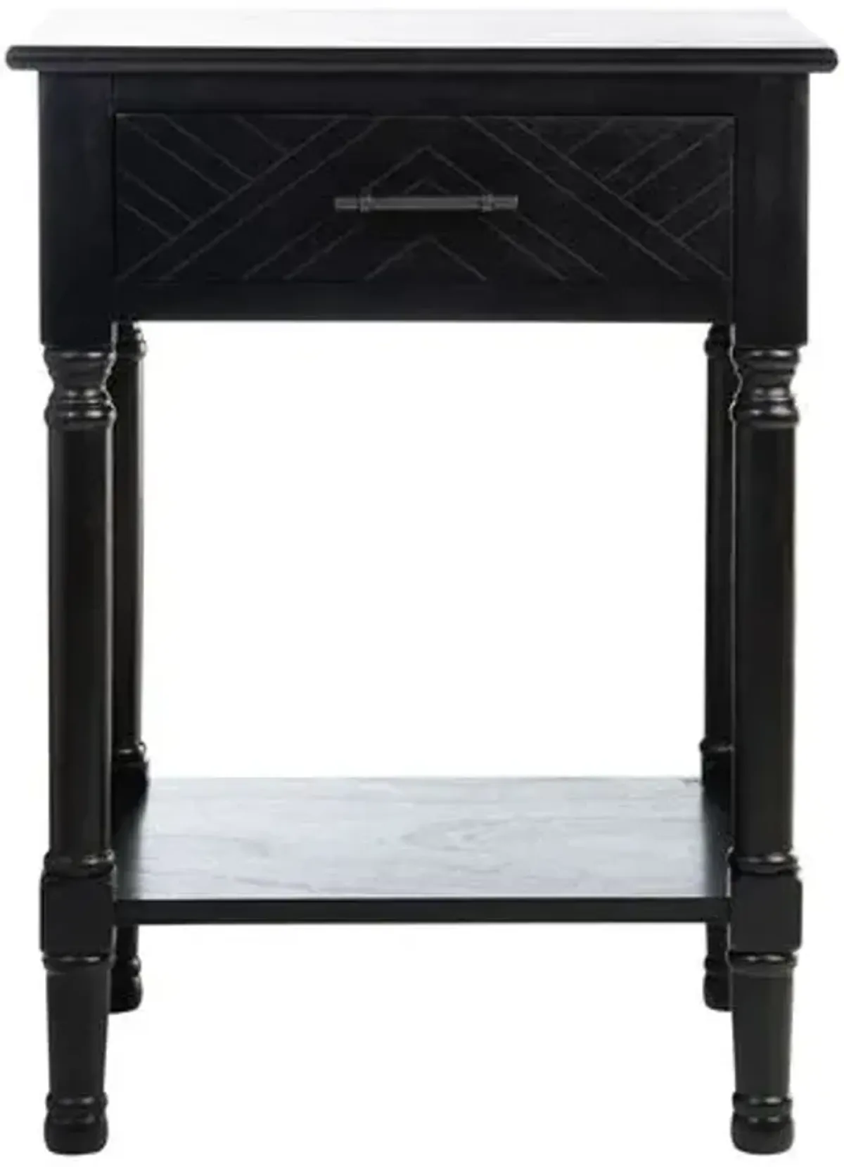 Genie 1-Drawer Accent Table - Black - 26H x 19W x 15.75D in