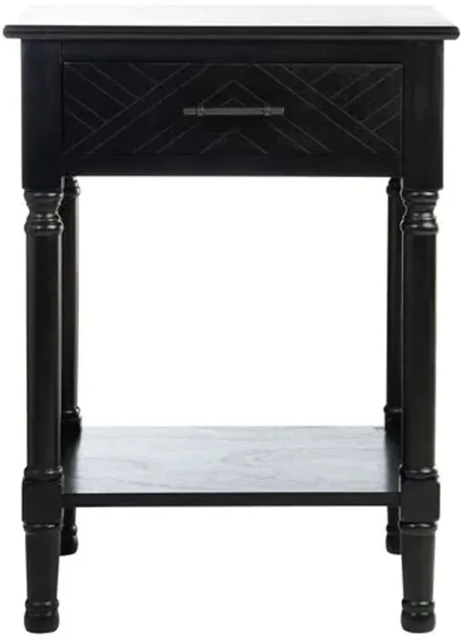 Genie 1-Drawer Accent Table - Black - 26H x 19W x 15.75D in