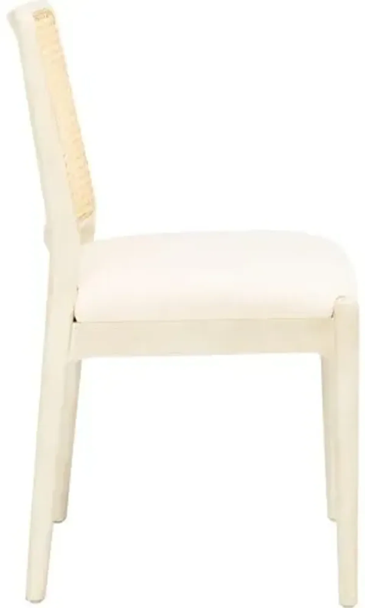 Set of 2 Opal Rattan Dining Chairs - White/White