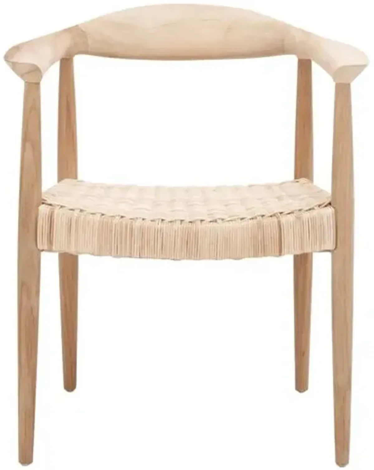 Francesca Rattan Accent Chair - Natural - Beige, Comfortable, Durable