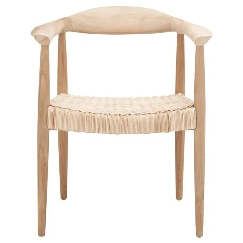 Francesca Rattan Accent Chair - Natural - Beige, Comfortable, Durable