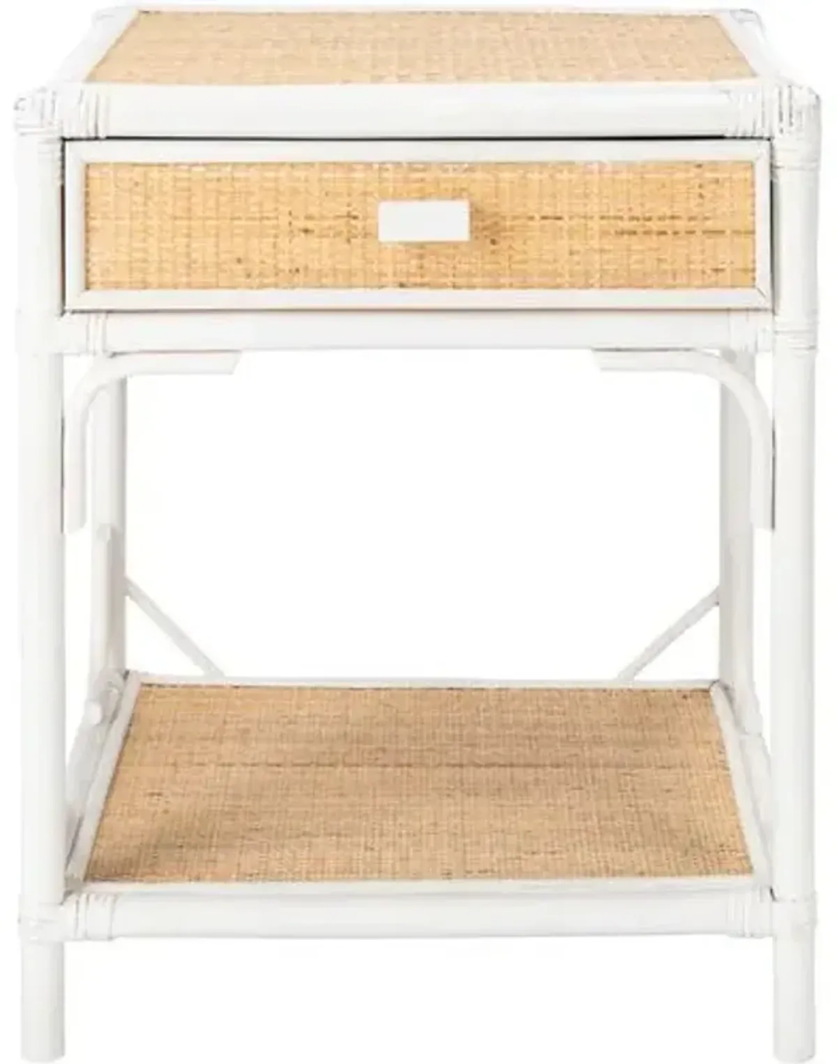 Laguna Rattan Nightstand - White/Natural