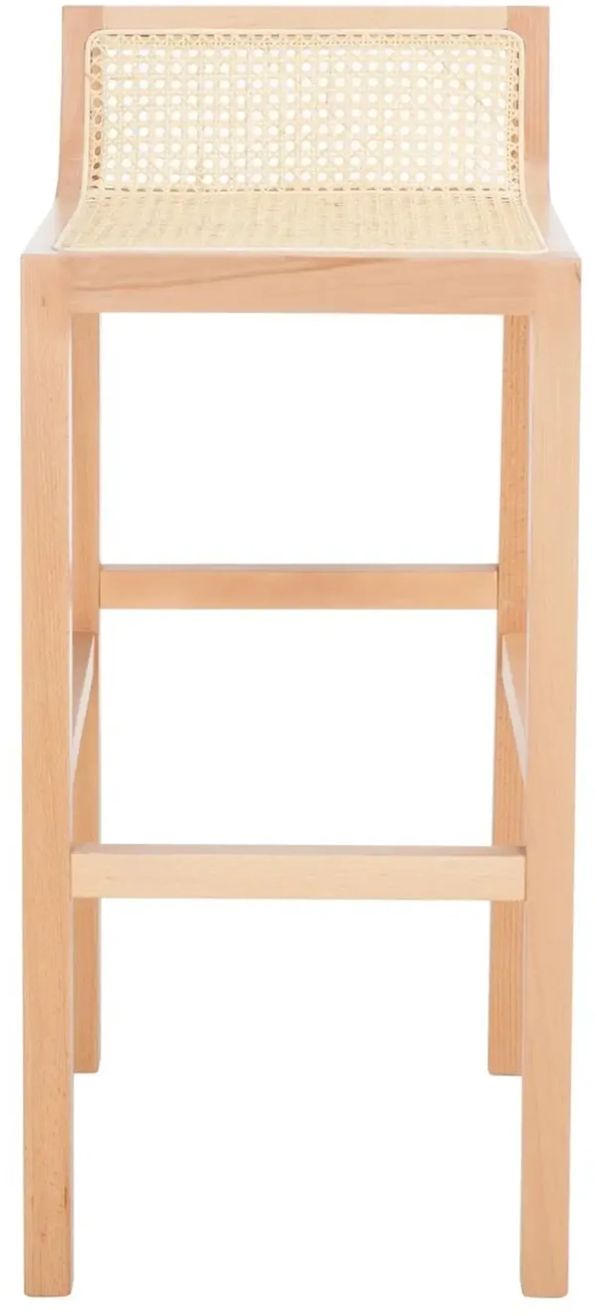 Addison Low Back Cane Barstool - Beige