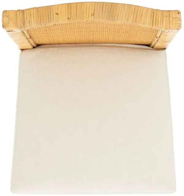 Nicola Cane Barstool - Natural - White