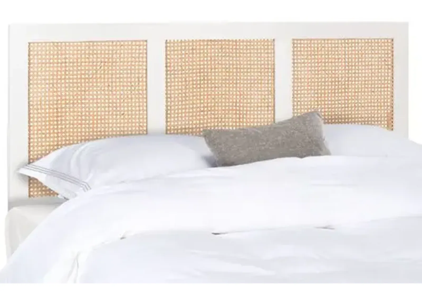 Addison Cane Headboard - White