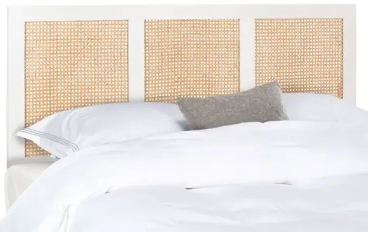 Addison Cane Headboard - White