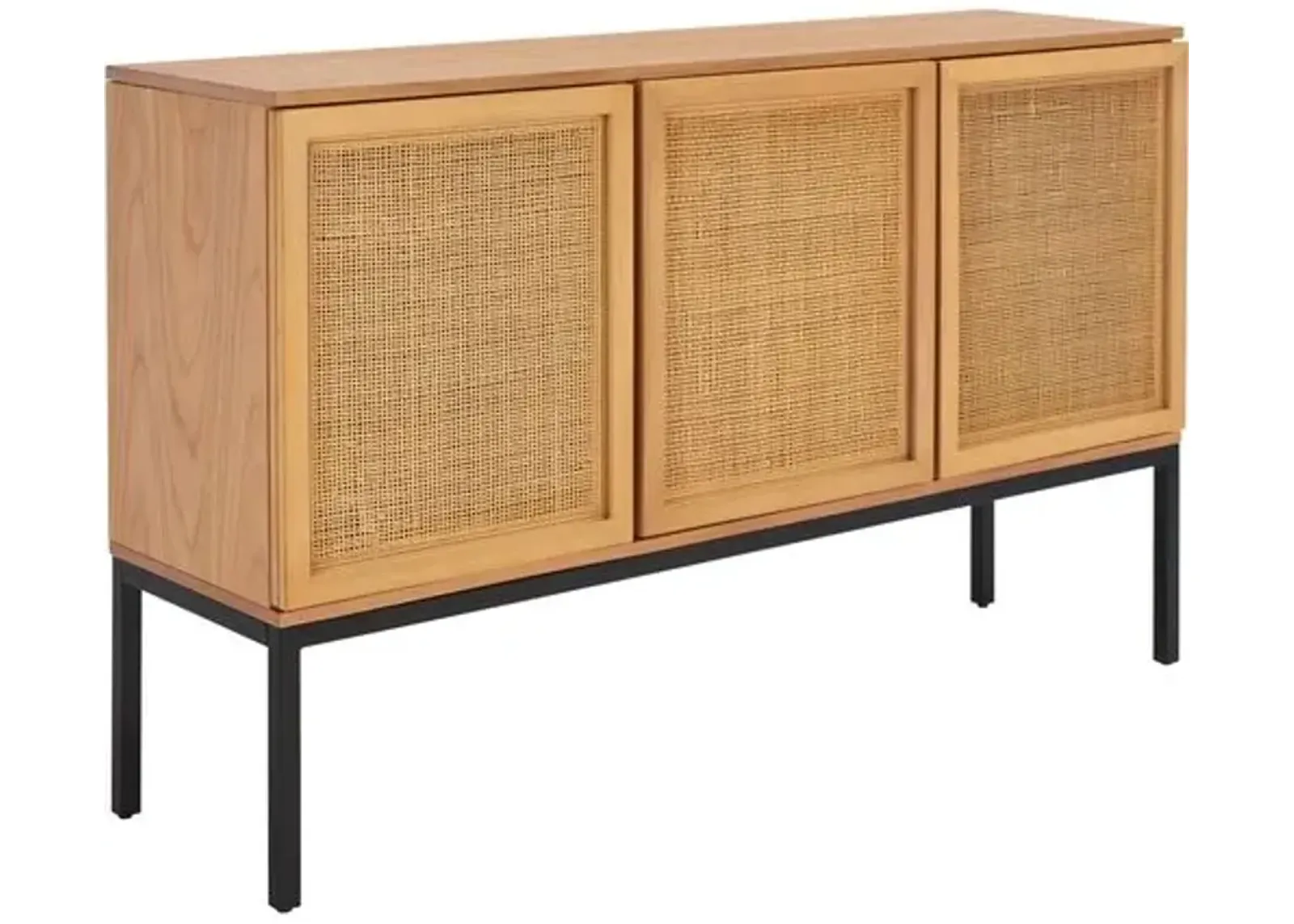 Miranda 3-Door Rattan Sideboard - Natural - Brown