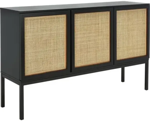 Miranda 3-Door Rattan Sideboard - Brown