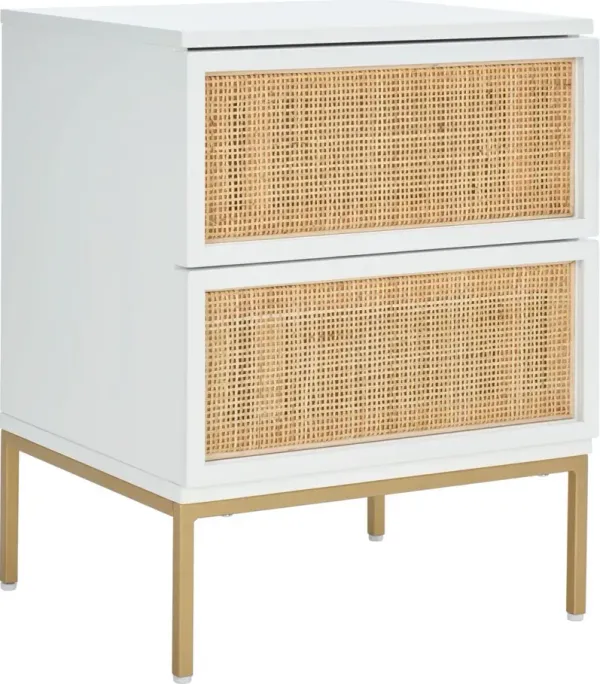 Miranda 2 Drawer Rattan Nightstand