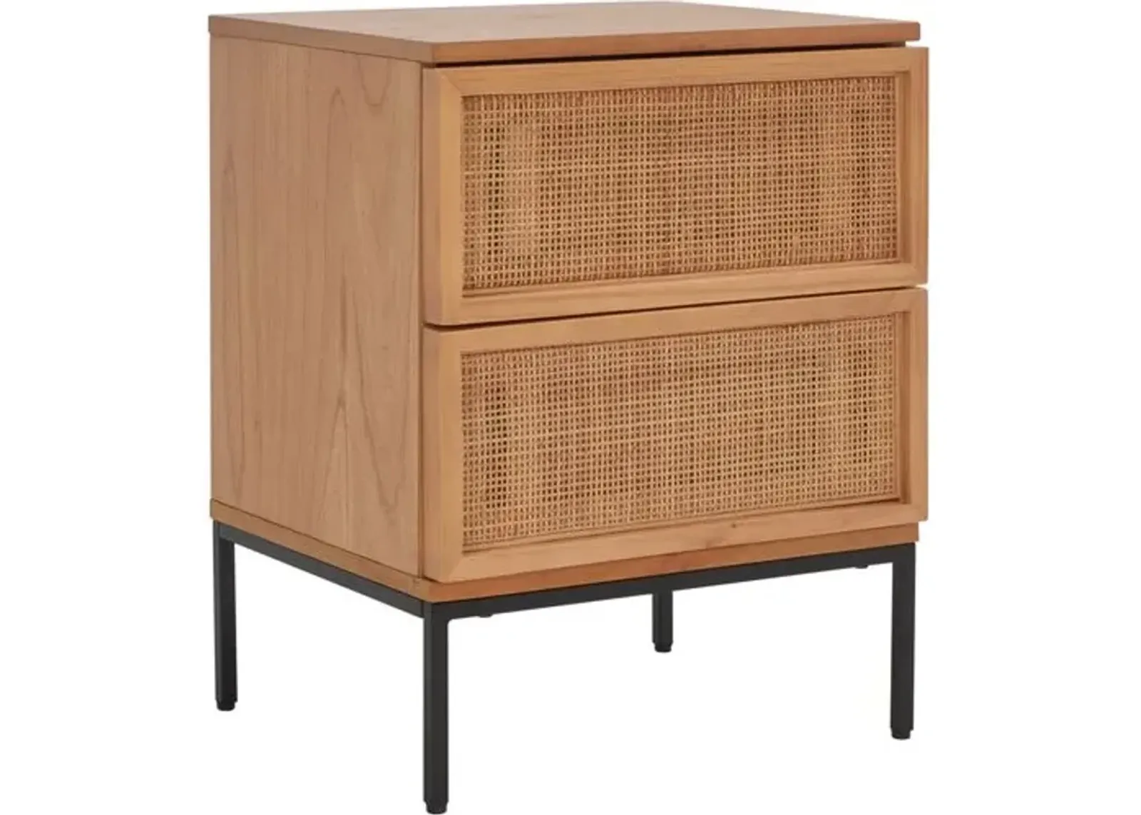 Miranda 2-Drawer Rattan Nightstand - Natural