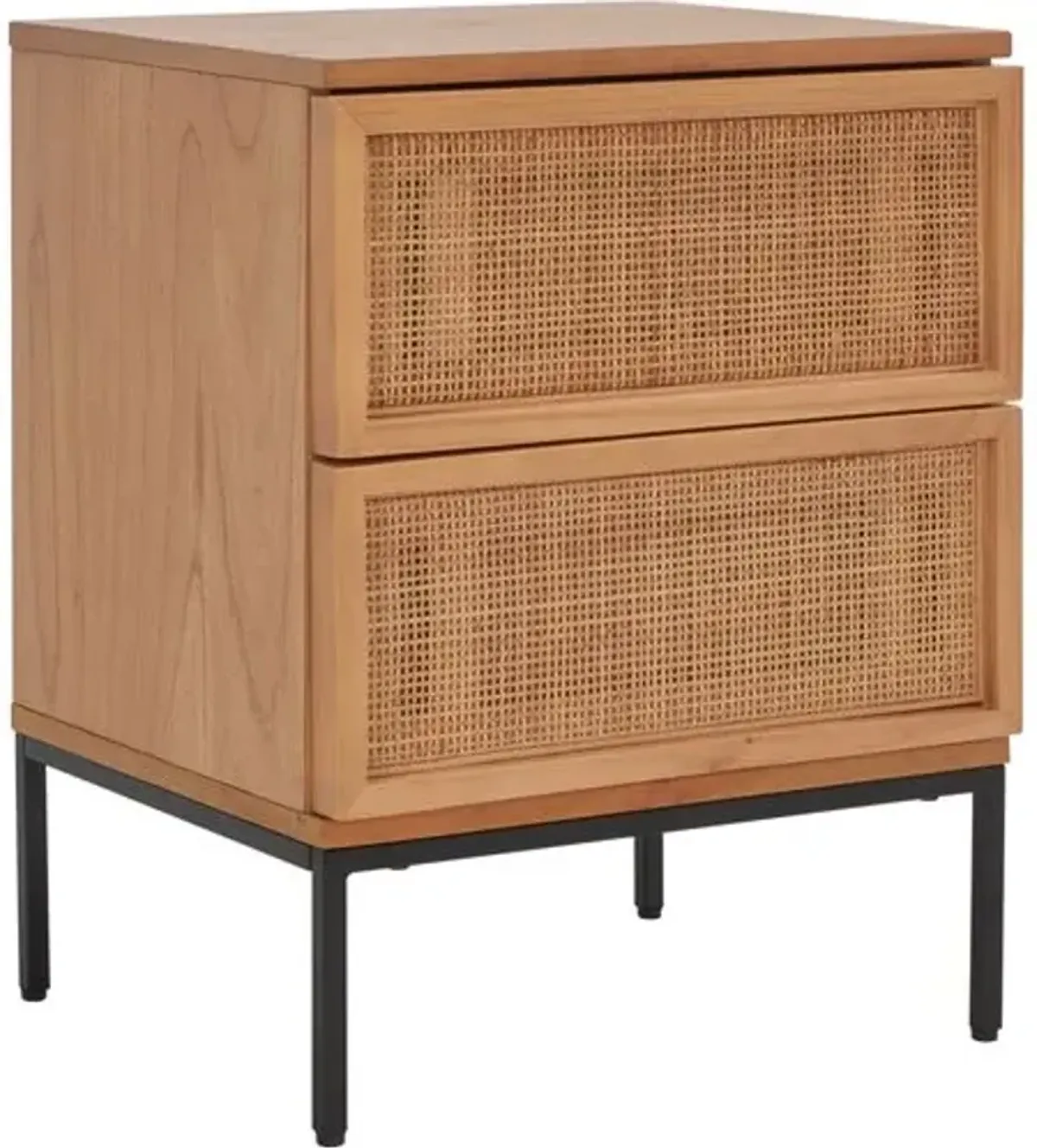 Miranda 2-Drawer Rattan Nightstand - Natural