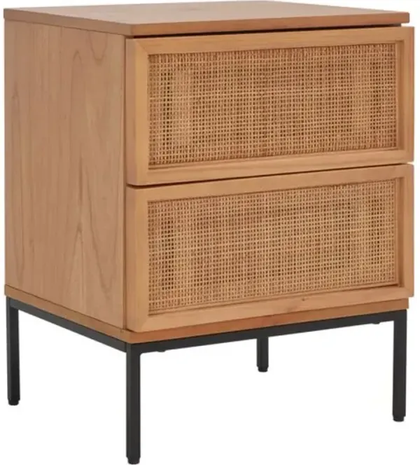 Miranda 2 Drawer Rattan Nightstand